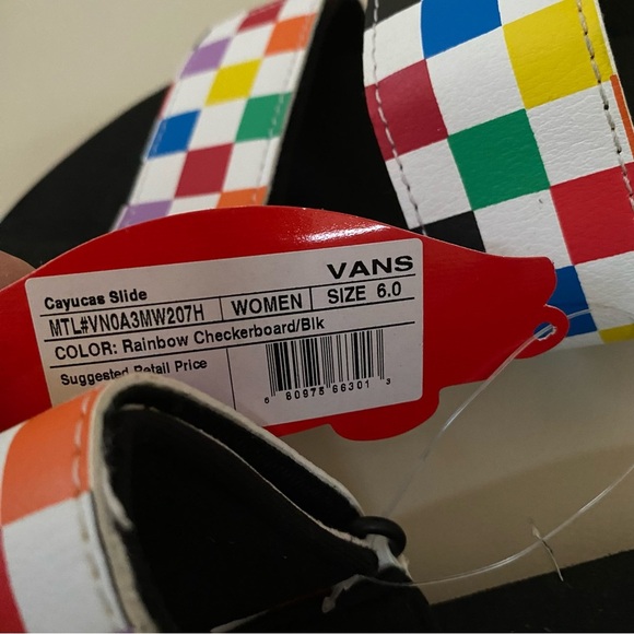 New Vans Cayucus checkerboard adjustable sandals size 6 - Picture 4 of 5